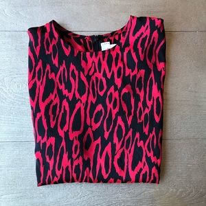 Givenchy Red Leopard Silk Top